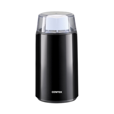 Кофемолка Centek CT-1360 Black (черн) 250Вт, 45 г, 5 ЧАШЕК АРОМАТНОГО КОФЕ, прозрачная крышка