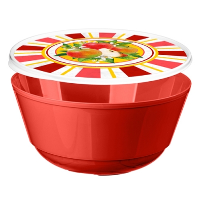 Комплект мисок Bergamo Homver 3 шт. (1л+2л+3л) с крышками с декором Сицилия 1354