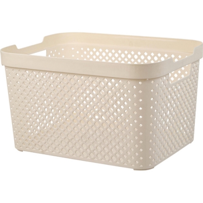 Корзина для хранения Plast Team STOCKHOLM 15л молочный туман PT5019 Корзина для хранения Plast Team STOCKHOLM 15л молочный туман PT5019