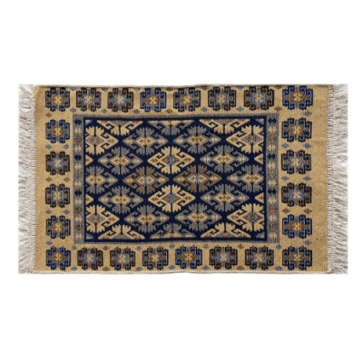 Коврик для в/к DEKOTEX KILIM из 1шт 60х120см UK1571 (кремовый-синий) 1/40