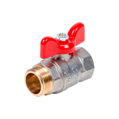 Кран шар лат Стандарт нк Ду25 Ру40 м/р полн баб Dist Н123 Б