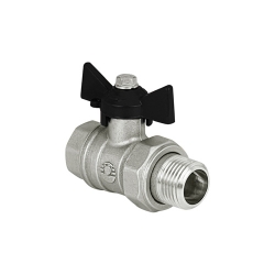 Кран шаровой латунный DeltaPro для ВОДЫ 1/2" ВР/НР баб,амер, НИК-Й VALFEX 11Б27фт1М (80/20)