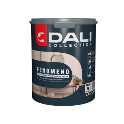 Краска Dali Collection FENOMENO - 0,9 л. База А - краска для стен и потолков (65163) Краска Dali Collection FENOMENO - 0,9 л. База А - краска для стен и потолков (65163)