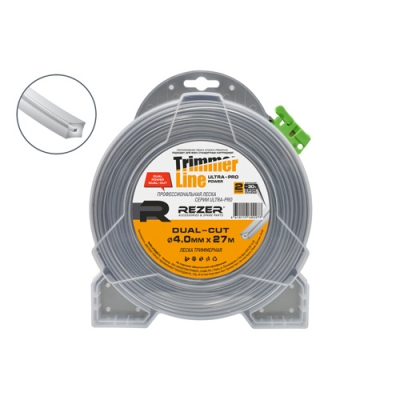 Леска Ultra-pro DUAL-CUT 4.0мм27м квадр. Rezer (10/20шт. в кор.)