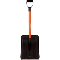 Лопата автомобильная Авто-Вьюга Люкс неразбор 260*350мм с алюминиевой планкой (оранжевый) г.Павлово