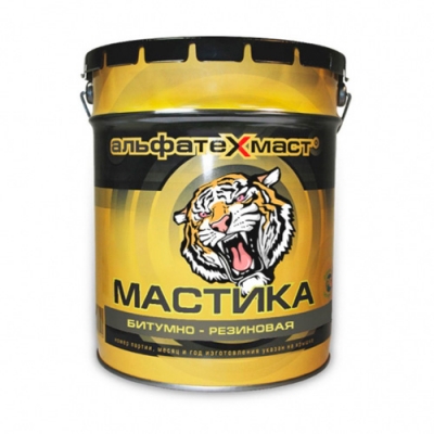 Мастика битумно-резиновая, ведро 18кг. "АльфаТехМаст" г.Нижний Новгород