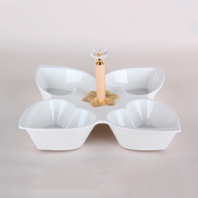 Менажница 4-х секционная 23см ZD20227