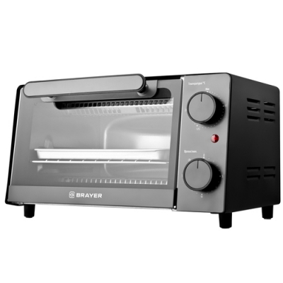 Мини-печь BRAYER 2600BR 1200Вт, 9л, таймер 15мин, рег.температуры 65-230С, механ.управление