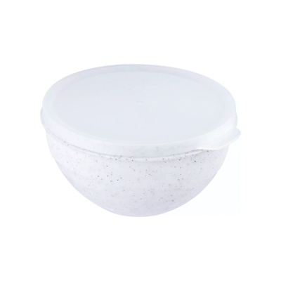 Миска Granite Полимербыт с крышкой 1л белый С69402