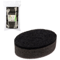 Набор губок для мытья посуды двухслойных овальных KS-07, 5 шт (черный) арт.107565