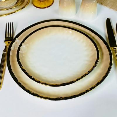 Набор из 2 тарелок 21х19,5х2,5см TORONTO CREAM в под.уп.(х16)Фарфор арт.122-121