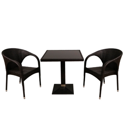 Набор мебели "Мартин Мини" коричневый (стол+ 2 кресла) арт.Y-290/T356C