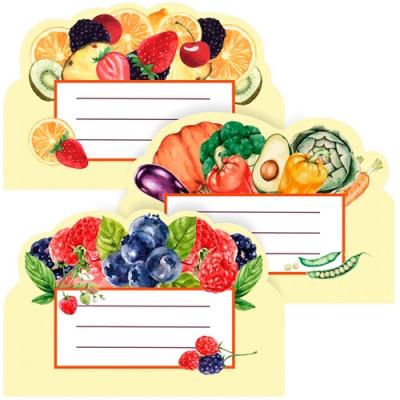 Наклейки на банки с консервацией "Бабушкин урожай". Набор 45 шт. VL80-530