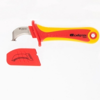 Нож диэлектрический до 1000 В, для снятия оплетки электрокабелей// СИБРТЕХ арт.78808