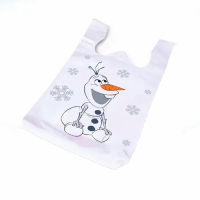 Пакет майка ПНД Этикет Олаф 26+14х48, 8 мкм/белый (100шт)