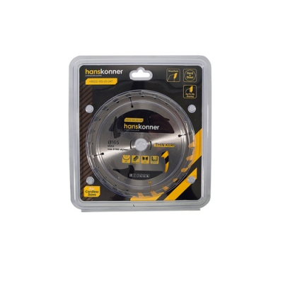 Пильный диск по дереву Hanskonner THIN KERF 165x20 мм, 24 зубьев H9022-165-20-24T