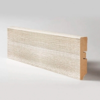 Плинтус напольный МДФ "Абсолют" А-1 Юдзуру светлый (2070 х 80 х 16мм, 10 шт/упак)