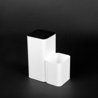 Подставка для ножей и столовых приборов (бело-черный) (уп.8) М9082 г.Октябрьский