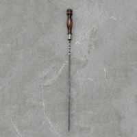 Шампур нерж., с узором и деревянной лакиров ручкой "КОЛЬЦО" 680(450)х15х3 2К-192 арт.2К-192