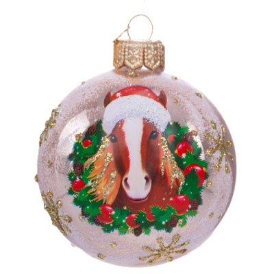 Шар "Лошадка зимняя", 65 мм., в подарочной упаковке Шар "Лошадка зимняя", 65 мм., в подарочной упаковке