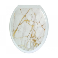 Сиденье д/у (жест) с рис. "Белый мрамор". 1/10