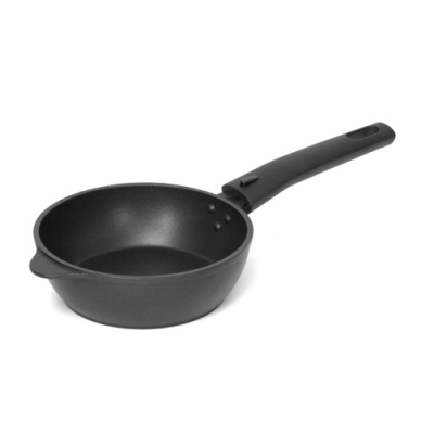 Сковорода "Уля" 160х55мм, с пласт.ручк., АНТРАЦИТ арт.23401