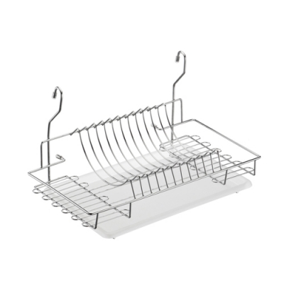 Сушка для посуды с пластиковым поддоном, хром арт.MX-074