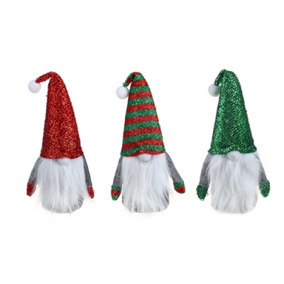 Сувенир-фигура интерьерная мягкий гном, 12х26 см, полиэстер, 3 дизайна СНОУ БУМ арт.394-486