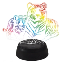Светильник декоративный с эффектом 3D ULI-M508 RGB/3AA TIGER FAMILY/BLACK UL-00008403