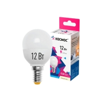 Светодиодная лампа КОСМОС GL45 12W 174-265V E14 3000K