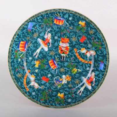 Тарелка обеденная 26.5см, Щелкунчик и мышиный король, зеленый YQ25002
