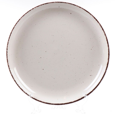 Тарелка обеденная, керамика, 26 см, круглая, White Fusion, Daniks, белая (417931)
