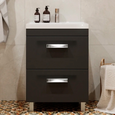 Тумба Vigo Orlando 600-0-2 графит (под умывальник Classica-60)