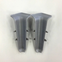 Угол внутренний для плинтуса 70мм "Деконика", 186 Алюминий