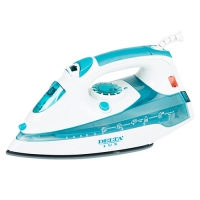 Утюг DELTA LUX DL-710 белый с серо-голубым, 2400 Вт, керамика