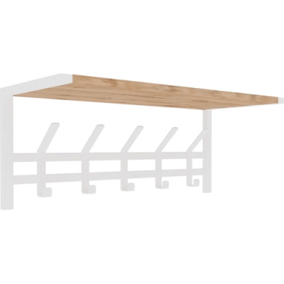 Вешалка с полкой "ТОРОНТО 21Д" Белый 67х27х27см ЗМИ ВСПТ21ДБ