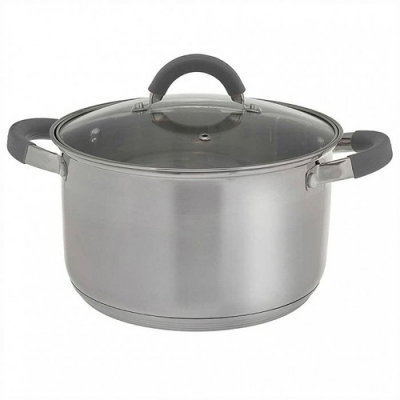 WEBBER BE-359/2 Кастрюля из нерж стали со стеклянной крышкой (d=22; 5,2 л) (6)