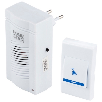 Звонок электрический HomeStar HS-0115 беспроводной, работа от сети арт.105585