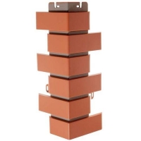 Наружный угол кирпич клинкерный (красный) 0,45x0,16м АЛЬТА-ПРОФИЛЬ