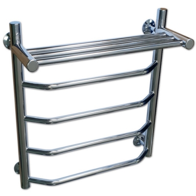 Полотенцесушитель ВИКТОРИЯ- ТРАПЕЦИЯ с ПОЛКОЙ , ШхВ - 500х600 мм - d32x2мм нерж викп 5060 САНАКС