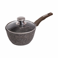 Ковш 1,7л АП Premium (mokko) с несъемной ручкой и стеклянной крышкой арт. 82902