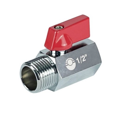 Кран шар. MINI VALFEX ВР1/4"хНР1/4" НИКЕЛИРОВАННЫЙ (160/20) К