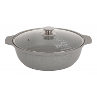 АП Кастрюля-Жаровня 3л. со стекл. крышкой (светлый мрамор) арт.жмс32а Kukmara АП Кастрюля-Жаровня 3л. со стекл. крышкой (светлый мрамор) арт.жмс32а Kukmara