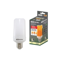 Лампа светодиодная Эффект пламени Т65-5 Вт-230 В-1500 К-E27 (65х138) TDM (SQ0340-0339) Лампа светодиодная Эффект пламени Т65-5 Вт-230 В-1500 К-E27 (65х138) TDM (SQ0340-0339)