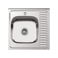 Мойка LEDEME накладная 60х60 т.0,6 левая ГЛЯНЕЦ бол.сиф. (L96060-6L) (+ сифон) Мойка LEDEME накладная 60х60 т.0,6 левая ГЛЯНЕЦ бол.сиф. (L96060-6L) (+ сифон)