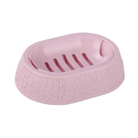 Мыльница Вязаное плетение (розово-дымчатый) (уп.30) М6900 Мыльница Вязаное плетение (розово-дымчатый) (уп.30) М6900