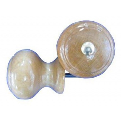 Ручка-кнопка дер.лак свет.с малым глазком