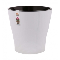 Горшок цветочный Лея 5л двойной (с автополивом)(белый) (уп.8) М7930 г.Октябрьский
