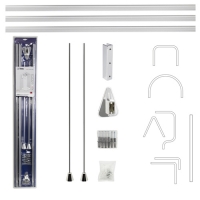 Карниз в ванную угловой - универсальный хромированный с гибкой перекладиной GFmark 100012 Карниз в ванную угловой - универсальный хромированный с гибкой перекладиной GFmark 100012