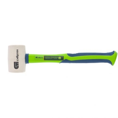 Киянка резиновая, 225г., белая резина, фибергласовая рукоятка //СИБРТЕХ арт.11166